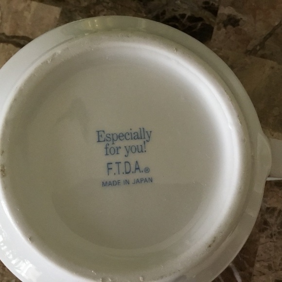 Pitcher Japan Vintage  FTDA  Especially For You  4 1/2 X 4 Milk Dish - Picture 3 of 11